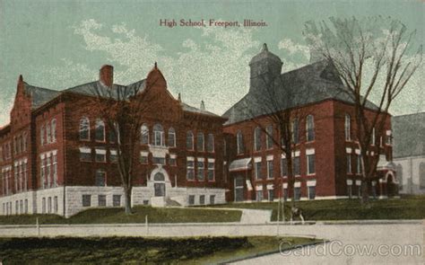 High School Freeport Il Postcard