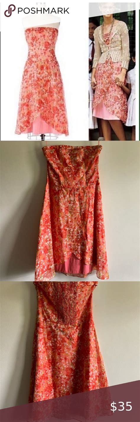 Final Anthropology Elevenses Silk Strapless Dress Dresses Strapless