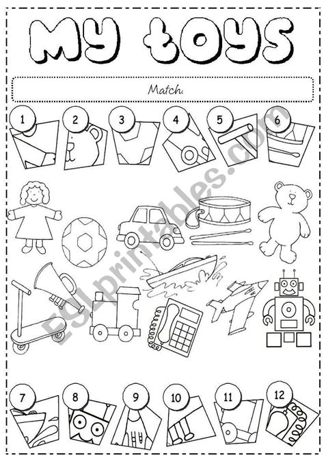 toys esl worksheet by joannaturecka