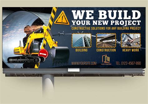 Construction Business Billboard Template Vol6 Billboard Design