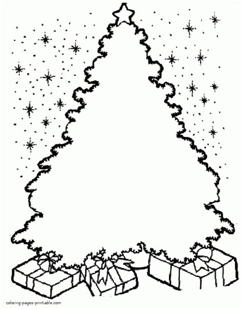 Holiday gift wrapping printable coloring page. Get This Christmas Tree Coloring Pages for Kids 37284