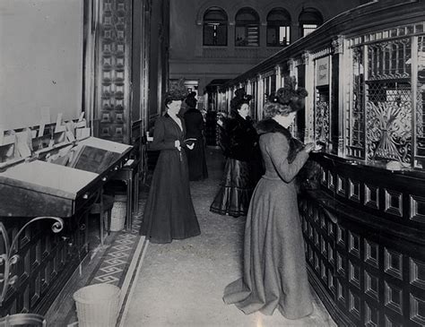 Vintage Photos In 1900 Fifth Avenue Bank Had A Womens Only Row Of