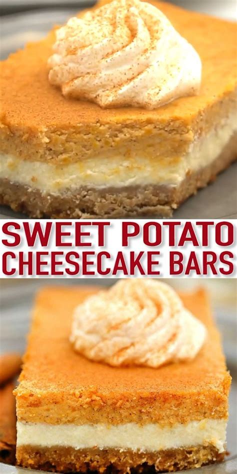 Sweet Potato Cheesecake Bars Have Layers Full Of Creamy Goodness