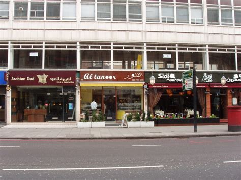Services available at edgware road. Arabian restaurants and shop in Edgware... © David Hawgood ...