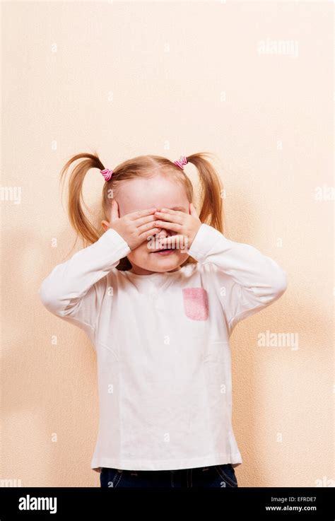 Peek A Boo Girl Stock Photo Alamy
