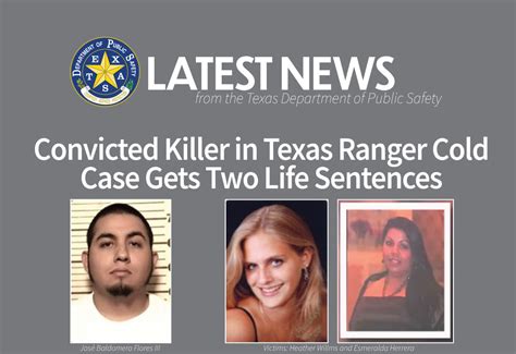Convicted Killer In Texas Ranger Cold Case Gets Two Life Sentences Department Of Public Safety