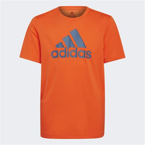 Adidas Playera Adidas Designed To Move Logo Grande Naranja Adidas