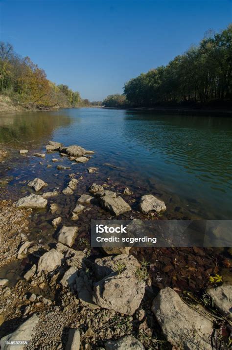 Castlewood Sp Meramec River Rocks Vertical Stock Photo Download Image