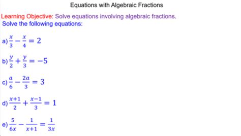 How To Add Fractions With Different Algebraic Denominators Bruce