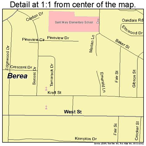 Berea Ohio Street Map 3905690