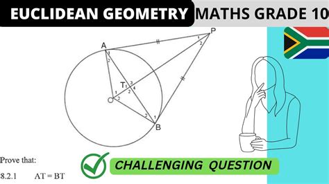 Euclidean Geometry Circle Problem Grade 10 Exam Question Youtube