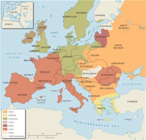 Linguistic Maps Of Europe Europe Map Map Linguistics