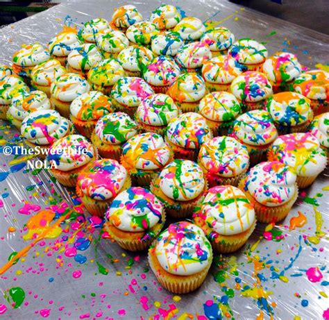 Paint Splatter Themed Cupcake By The Sweet Life Bakery New Orleans