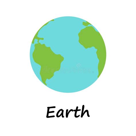 Earth Globes Isolated On White Background Flat Planet Earth Icon Stock