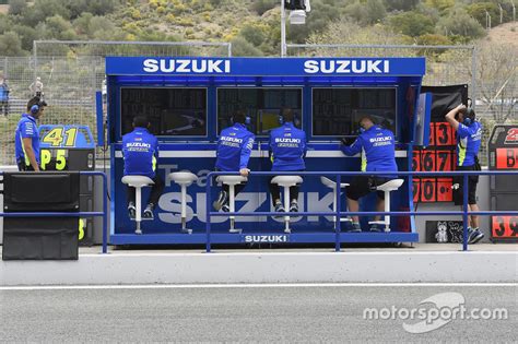 Team Suzuki Motogp Pit Lane Gantry At Spanish Gp