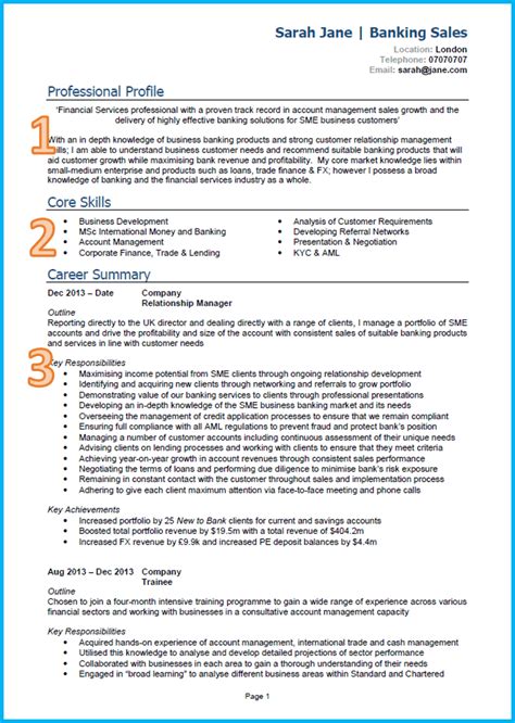 10 Cv Samples With Notes And Cv Template Uk Land Interviews