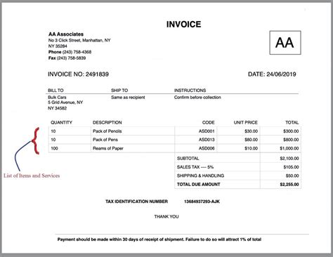 How To Create Invoices List Of Items