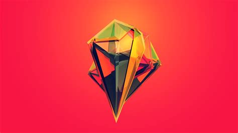 Wallpaper Illustration Digital Art Triangle Geometry Diamonds