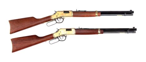 M Lot Of 2 Henry Golden Boy Lever Action Rifles In 44 Magnum And