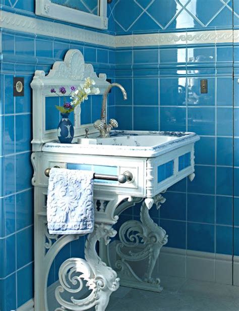 Bathroom design home and garden design ideas, bathroom. 40 retro blue bathroom tile ideas and pictures 2020