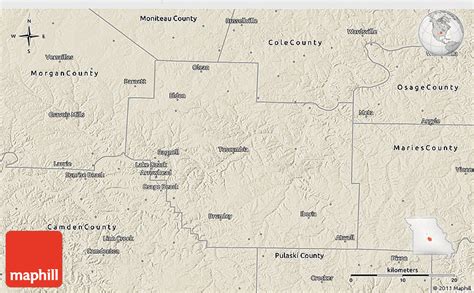 Shaded Relief 3d Map Of Miller County