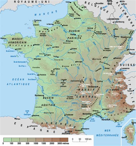 Carte De France Avec Relief My Blog