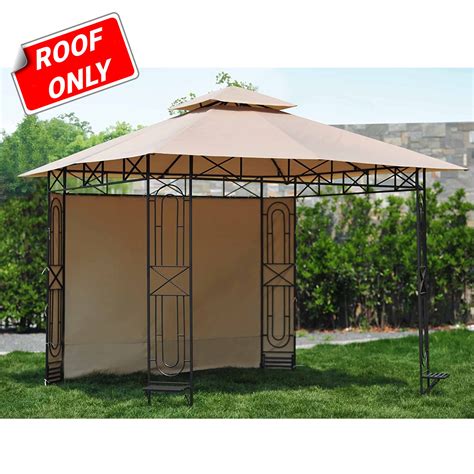 Fit with 10x10 pop up canopy, velcro along the underside of canopy to attach walls. Sunjoy Replacement Canopy set for L-GZ071PST-3 10X10 ...