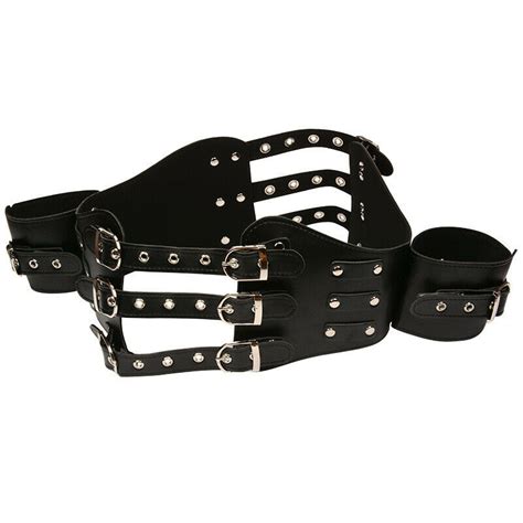 Female Pu Leather Arm Binder Thigh Cuffs Wrist Binder Bondage Body Harness Bdsm Ebay