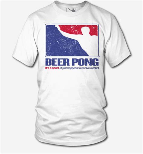 Bpong T Shirt Beer Pong Its A Sport White Bpong