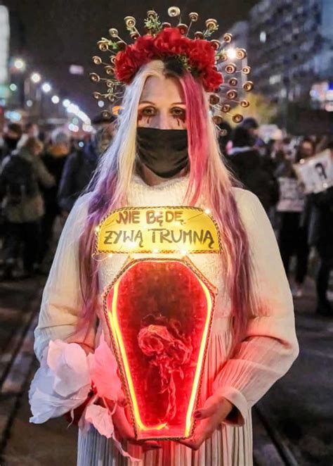 Pro Choice Supporters Hold Biggest Ever Protest Against Polish Government Poland The Guardian
