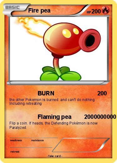 Pokémon Fire Pea 13 13 Burn My Pokemon Card