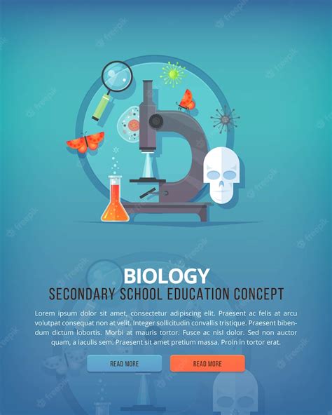 Premium Vector Education And Science Concept Illustrations Biology