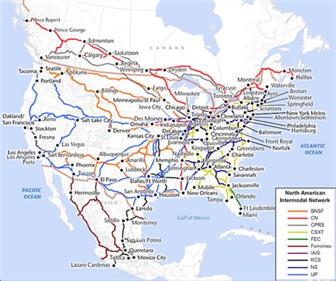 Intek Freight And Logistics Inc Intermodal Network Map