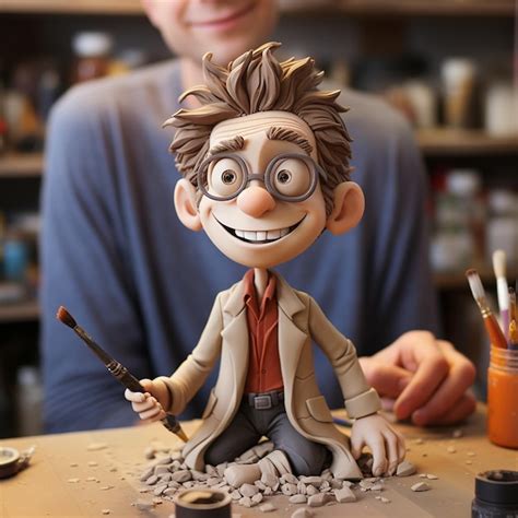 Premium Ai Image Sculptor Creates A Cartoon Character Made With