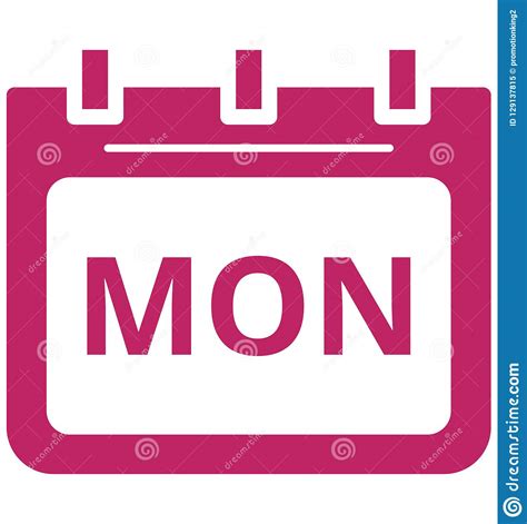 Mon Monday Monday Calendar Special Event Day Vector Icon That Can Be
