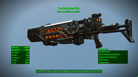 Fallout 4 Two Shot Gauss Rifle Code Art Valley