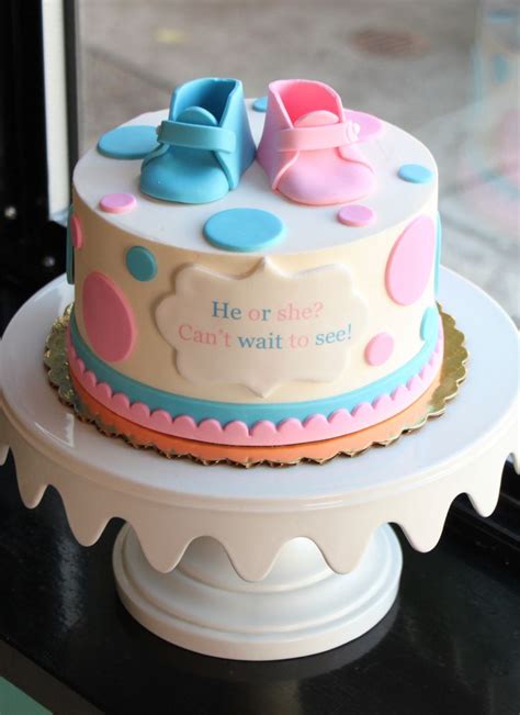There Is A Cake That Says He Or She Cant Wait To See