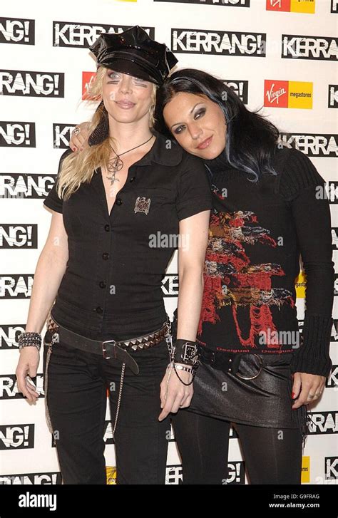 Left Right Anglea Gassow And Cristina Scabbia Arrive At The 2006