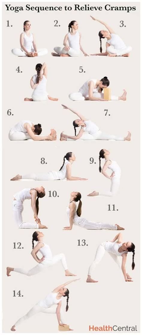 A Yoga Sequence To Help Relieve Menstrual Cramps Infographic In 2021
