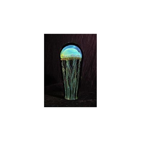 Handblown Glass Sculpture Of Violet Hill Studio Large Turquoise Loose