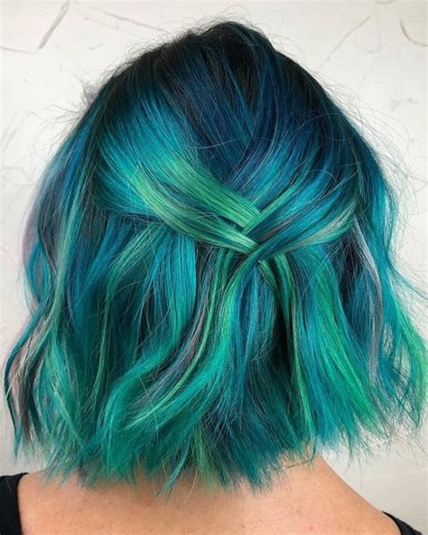 30 Glamorous Green Hair Styles Momooze Ombre Hair Color Cool Hair