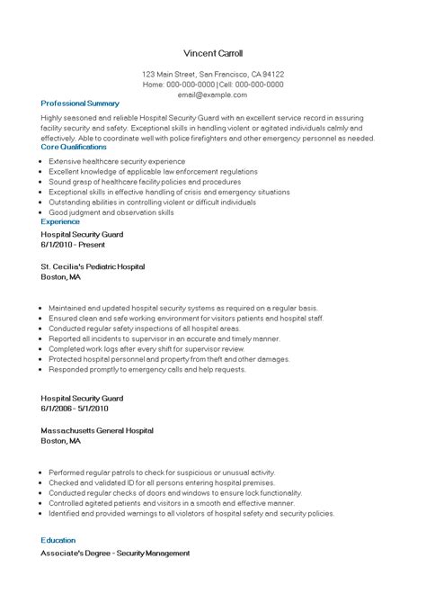 Hospital Resume How To Create A Hospital Resume Download This