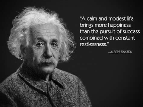 A Calm And Modest Life Brings More Happiness Than The Pursuit Of Success Combined With Constant