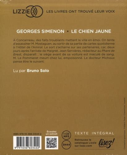 Le Chien Jaune De Georges Simenon Livre Decitre