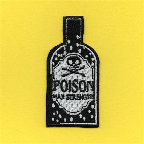 Poison Bottle Embroidered Patch Vegan Adhesive Goth Etsy
