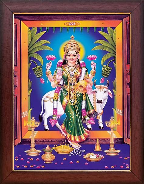 Buy Garuda Photos Goddess Gruha Lakshmi Photo With Cow Gruha Lakshmi Photo Frame