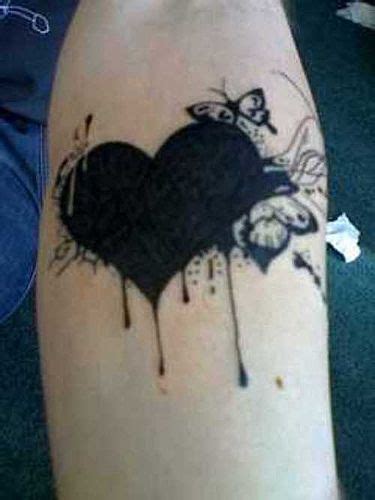Broken Black Heart Tattoo