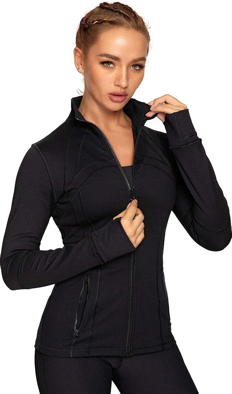 Queenieke Womens Sports Jacket Slim Fit Running Jacket Cottony Soft Handfeel 60927