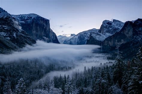 Tunnel View Yosemite On A Snowy Morning After Falling As Flickr