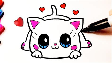 Cómo dibujar un lindo gatito kawaii Dibujos Kawaii Dibujos para dibujar YouTube
